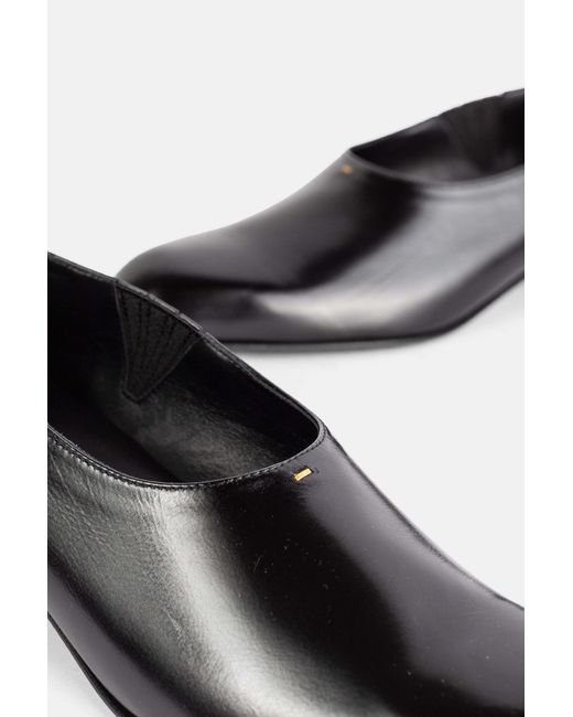 Khaite Black Colt Square-Toe Flat Shoes