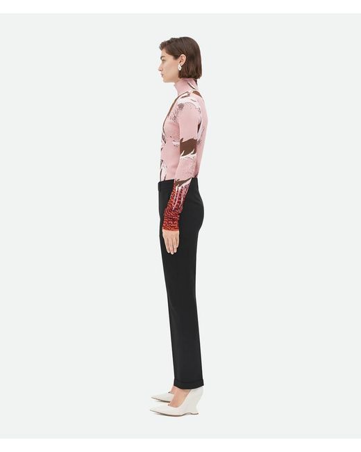 Bottega Veneta Black Slim-Fit Wool Casual Pants