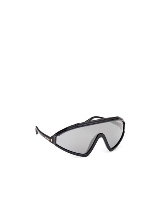 Tom Ford Gray Eyewear Lorna Shield Frame Sunglasses for men
