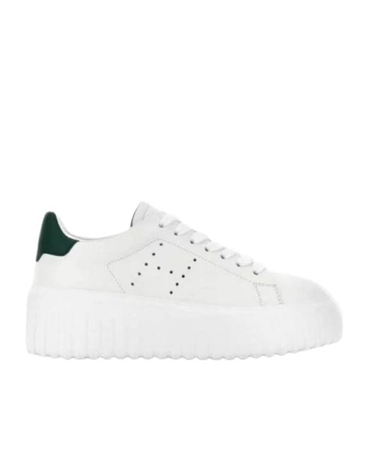 Hogan White Platform Sneakers