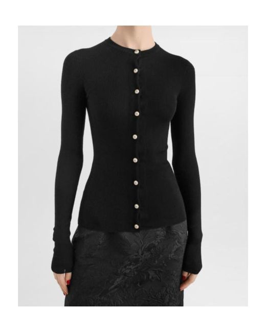 Dolce & Gabbana Black Long-Sleeve Knit Top