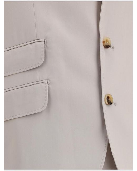 Brunello Cucinelli Gray Single-Breasted Suit for men