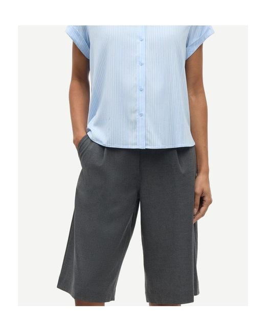 Samsøe & Samsøe Gray Saharper Pleat Shorts