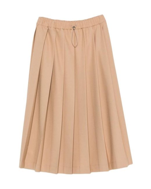 Fabiana Filippi Natural Pleated Skirt