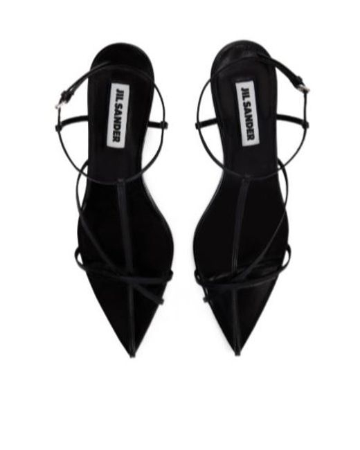 Jil Sander White Pointed-Toe Heeled Sandals