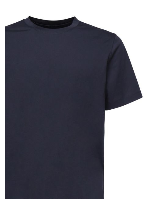 Eleventy Blue Short Sleeved Crewneck T-Shirt for men