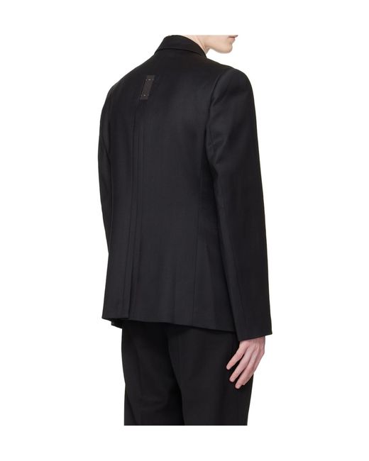 HELIOT EMIL Blue Derby Long-Sleeved Wool Blazer for men
