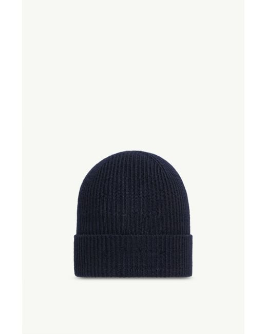 Moncler Blue Wool Beanie for men