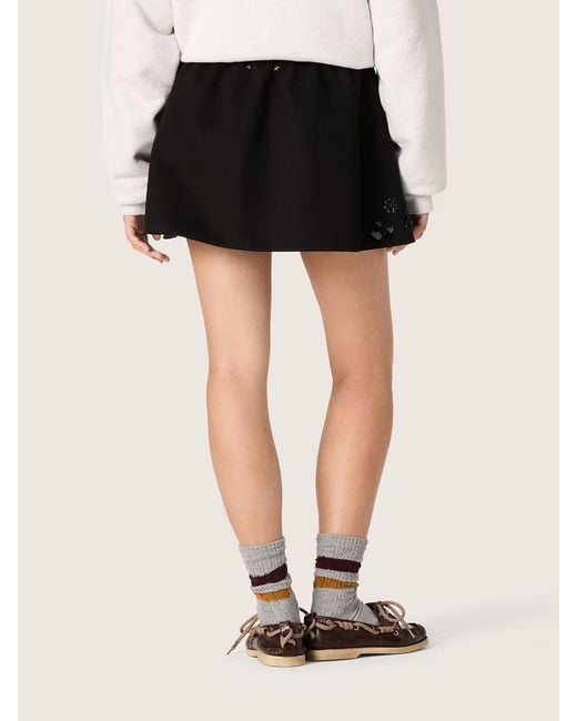 Golden Goose Deluxe Brand Black Floral Sequin Embellished Mini Skirt
