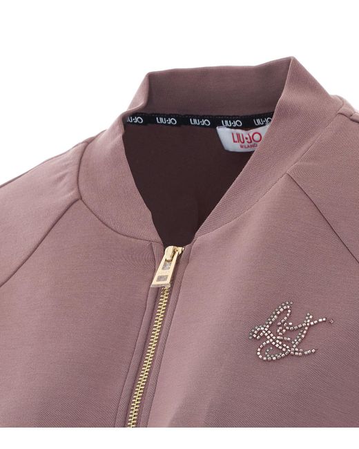 Liu Jo Purple Glace Zip-Up Sweatshirt