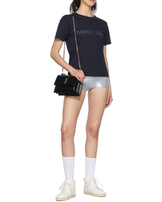 Saint Laurent Black Sunset Medium Shoulder Bag