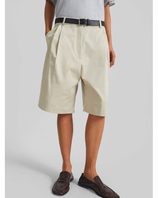 Frankie Shop Natural Belt Loop Shorts