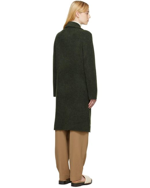 Vince Green Single-Breasted Cardigan Coat