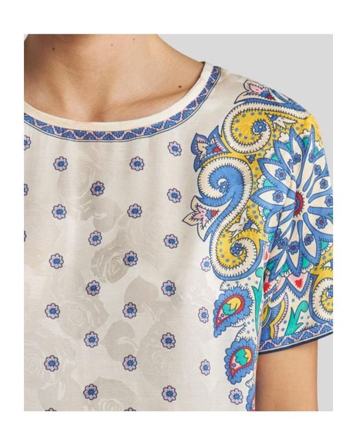 Etro Multicolor Pattern-Printed T-Shirt