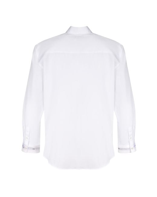 MSGM White Long Sleeved Shirt for men