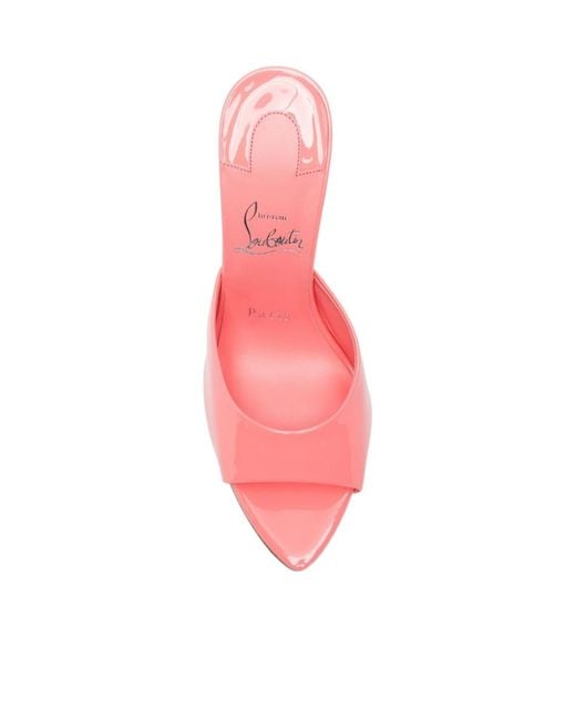 Christian Louboutin Pink Patent-Leather Sandals