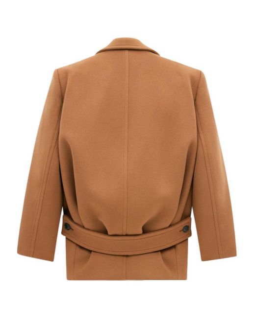 Saint Laurent Brown Single-Breasted Short Coat