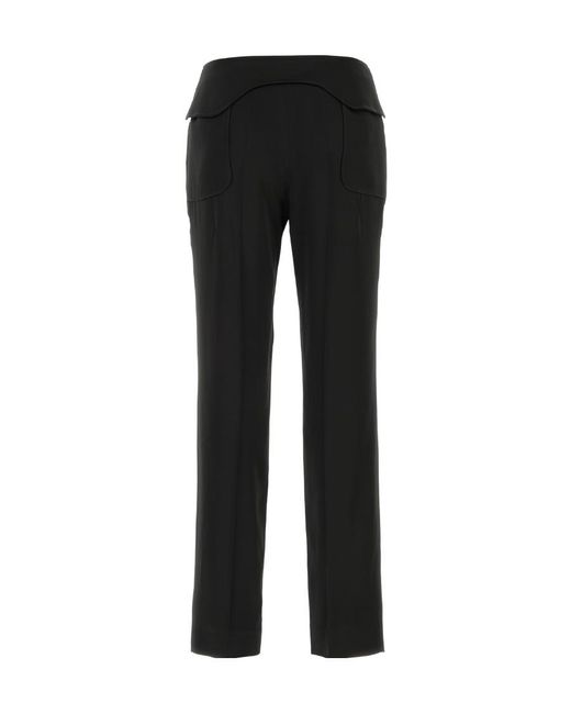 Tom Ford Black Panelled Straight-Leg Trousers