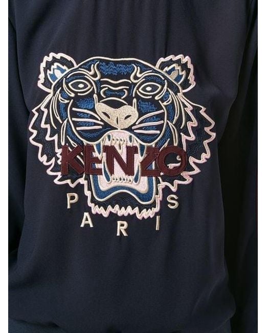 KENZO Blue Tiger Head Pattern Sweater
