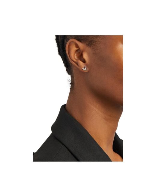 Vivienne Westwood White Lorelei Orb Stud Earrings