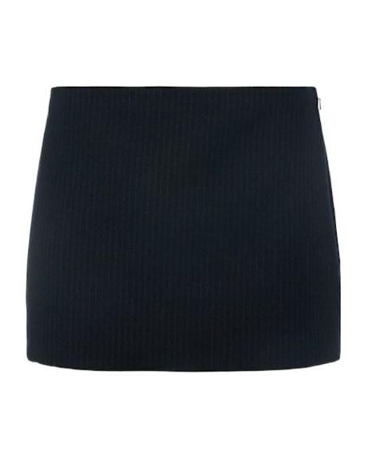 Khaite Blue Jett Virgin Wool Blend Mini Skirt