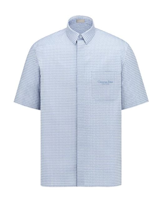 Dior Men's Blue Short-Sleeved Shirt