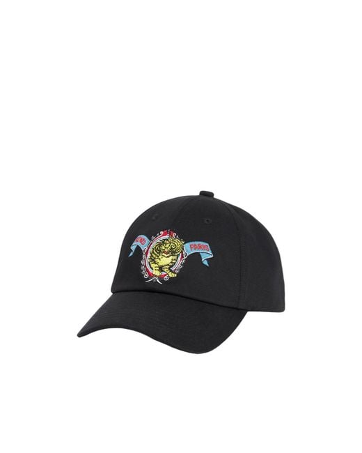 KENZO Blue Embroidered Tiger Baseball Cap for men