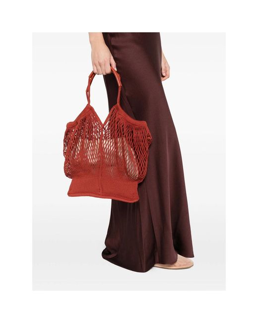Hereu Red Double-Handled Handbag