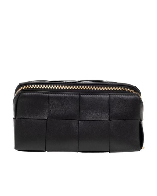 Bottega Veneta Black Zip-Up Wash Bag