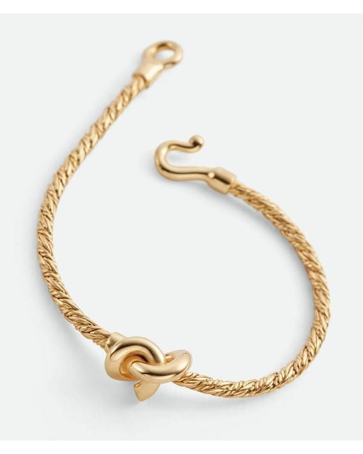Bottega Veneta Metallic Knot Bracelet