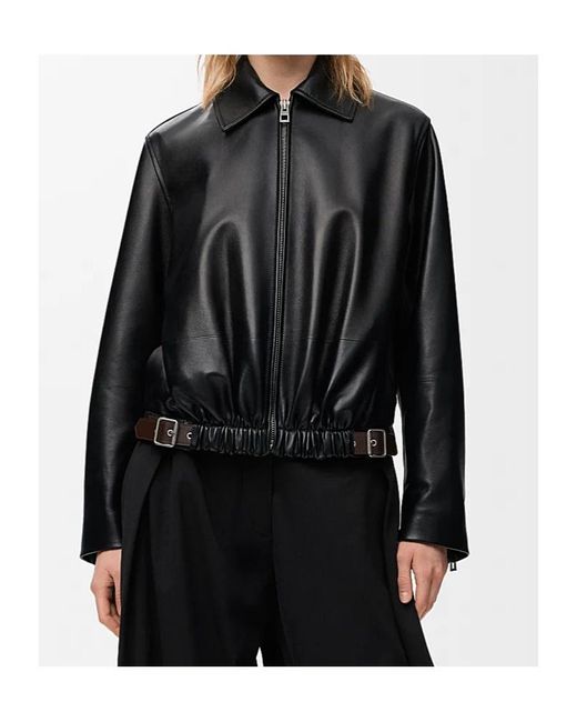 Loewe Black Elastic Waist Zipped Jacket