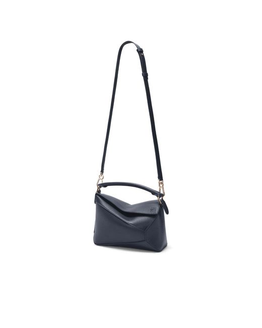 Loewe Blue Small Puzzle Bag