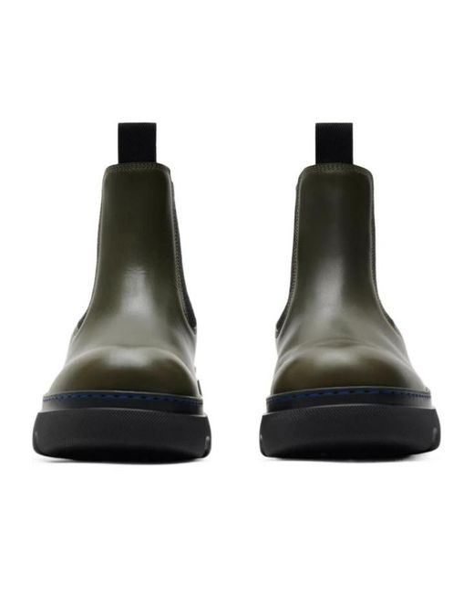 Burberry Black Round-Toe Chelsea Boots