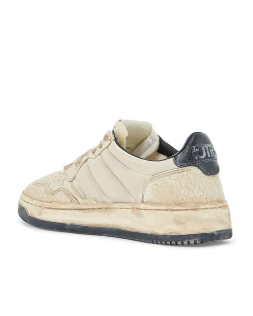 Autry White Super Vintage Lace-Up Sneakers