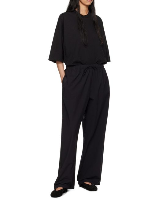 The Row Black Boheme Mj Suede Ballerina Shoes