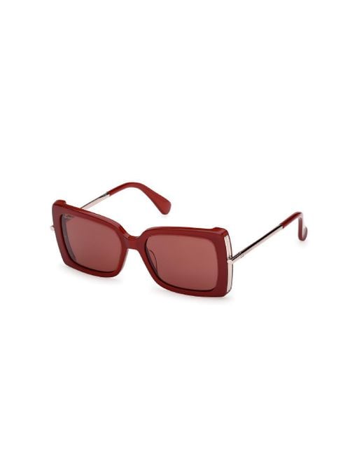 Max Mara Red Roquebrune Square Frame Sunglasses