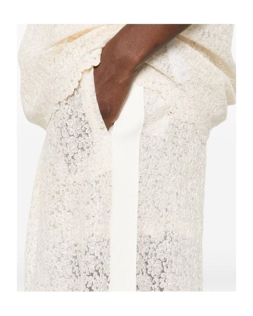 Ermanno Scervino White Scalloped Trousers