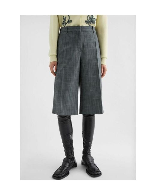 Jil Sander Gray Pressed Creased Shorts