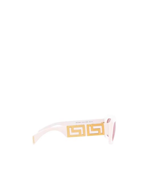 Versace Pink Eyewear Rectangular Frame Sunglasses