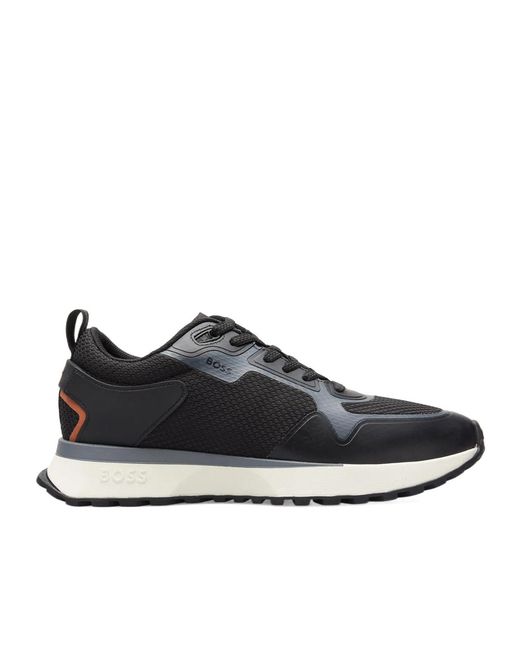 Boss Black Lace-Up Sneakers for men