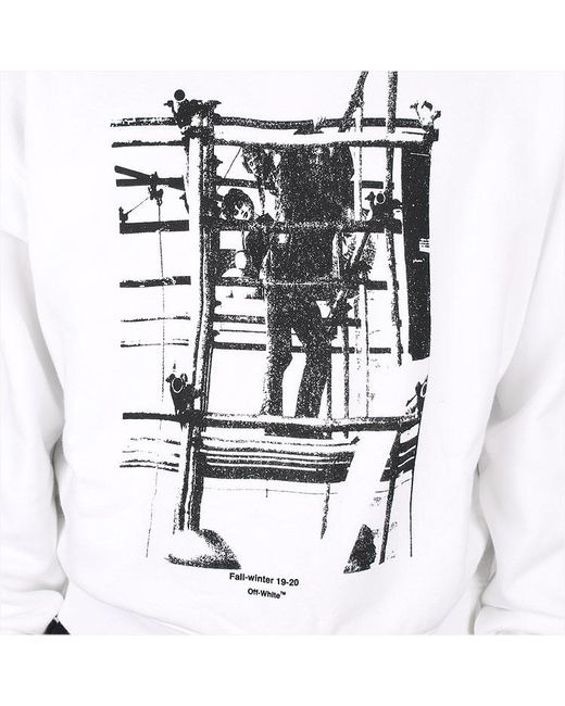 Off-White c/o Virgil Abloh White Printed Pattern Sweater for men