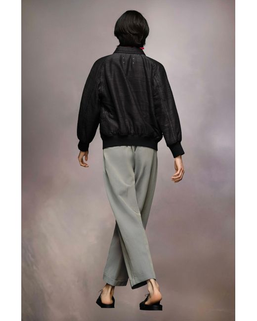 Maison Margiela Black Dupion Bomber Jacket for men