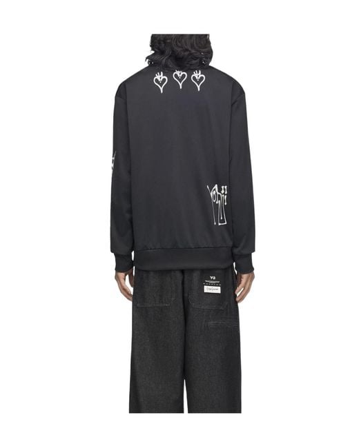 Valentino Black Standcollar Zipup Track Jacket for men
