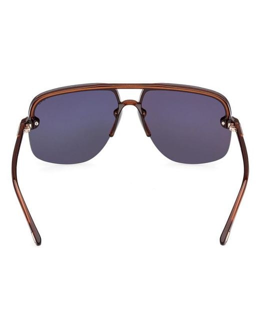 Tom Ford White Logo Sunglasses for men