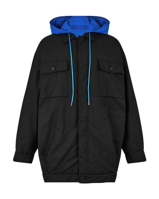 Off-White c/o Virgil Abloh Blue Color-Blocked Coat for men