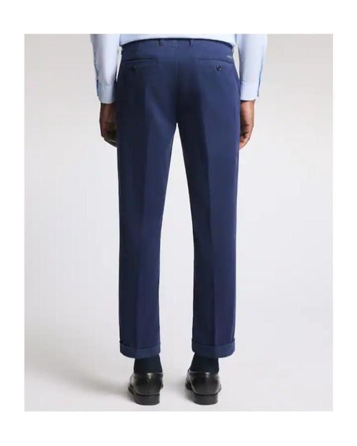 Fay Blue Slim Fit Trousers for men