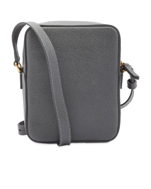 Thom Browne Gray Logo Shoulder Bag for men
