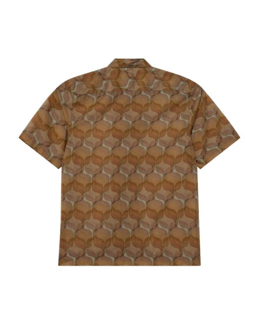 Dries Van Noten Brown Short-Sleeved Shirt for men