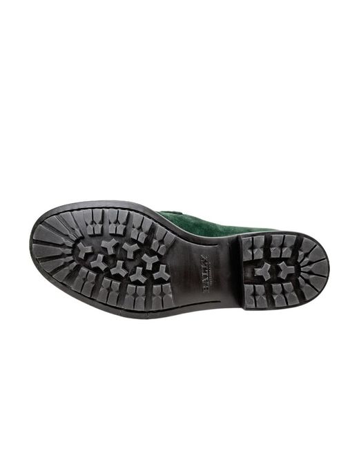 Bally Green Logo Business Casual Shoes for men