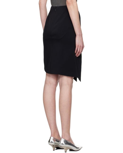 Mugler Black Pierced Midi Skirt
